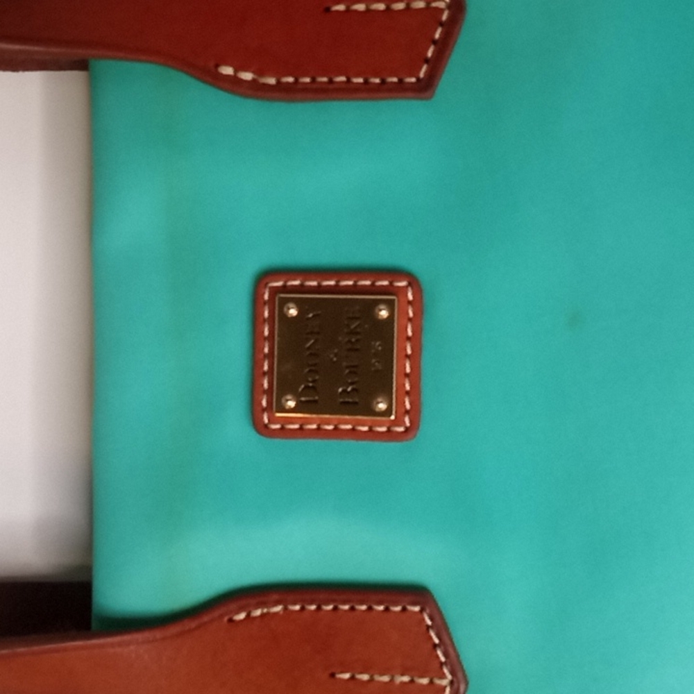 Dooney & Bourke Teal Nylon Windham Cleo Letter Carrier crossbody - Picture 7 of 16